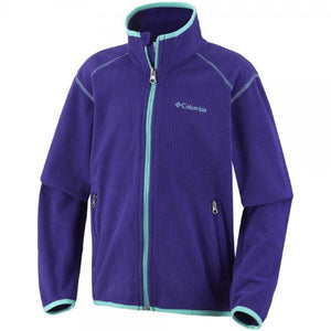 columbia SUMMIT RUSH Fleece Full Zip Jacke Kinder lila - türkis - sportiger.de