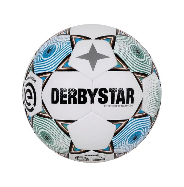derbystar EREDIVISIE BRILLANT APS V23 Spielball Gr. 5 weiß - blau - grün - sportiger.de