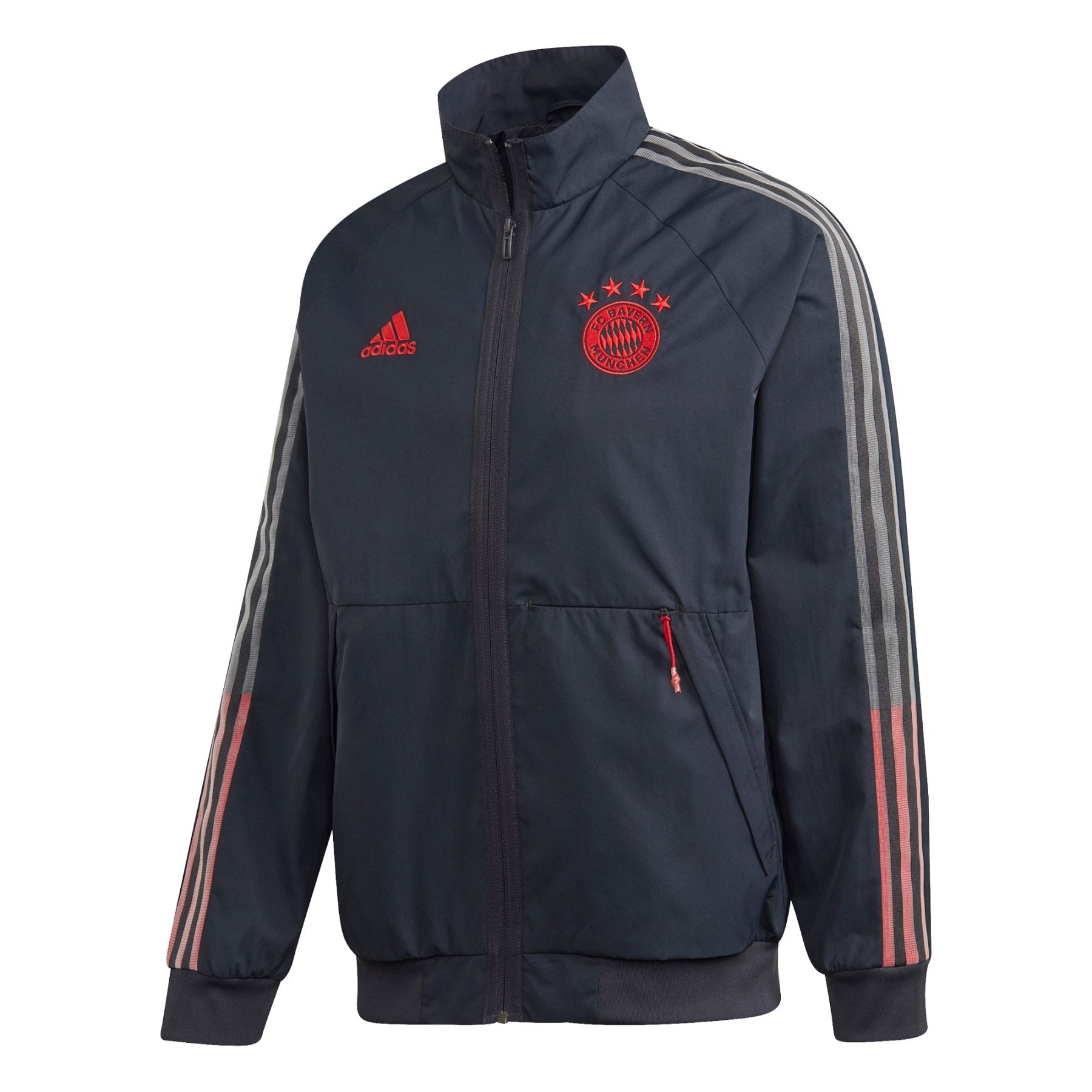 FCB BAYERN MÜNCHEN Anthem Jacke Herren grau - rot - sportiger.de