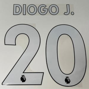 Original 20 / 23 Premier League Trikot - Flock 23cm - DIOGO J. 20 - sportiger.de