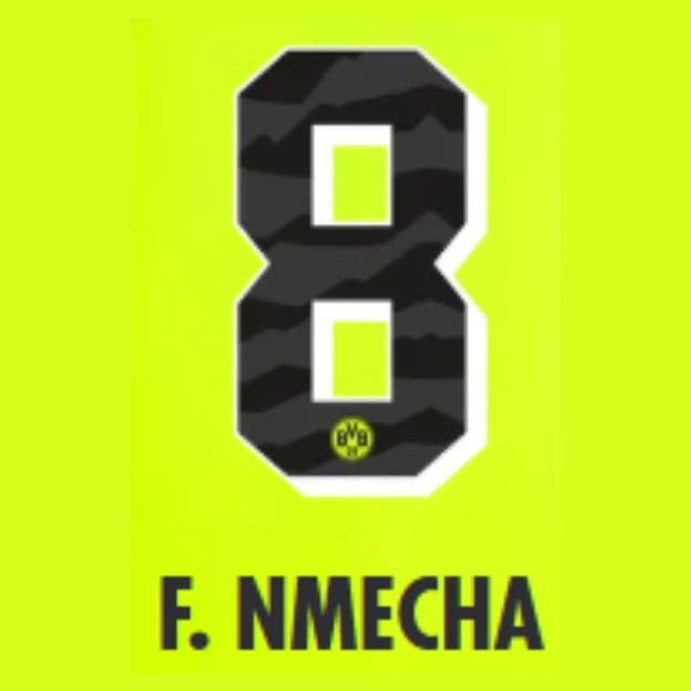 Original 24 / 25 BVB BORUSSIA DORTMUND Anniversary Trikot - Flock 27cm - F. NMECHA 8 (Legend) - sportiger.de