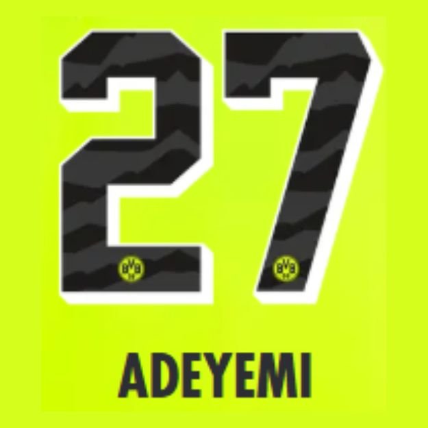 Original 24 / 25 BVB BORUSSIA DORTMUND Anniversary Trikot - Flock - ADEYEMI 27 - sportiger.de
