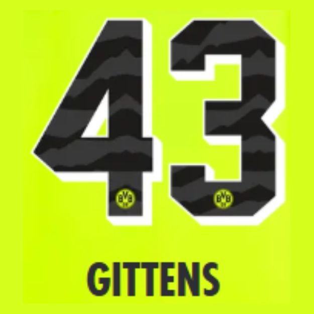 Original 24 / 25 BVB BORUSSIA DORTMUND Anniversary Trikot - Flock - GITTENS 43 - sportiger.de