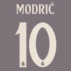 Original 24 / 25 REAL MADRID 3rd Trikot - Flock 26cm - MODRIĆ 10 - sportiger.de