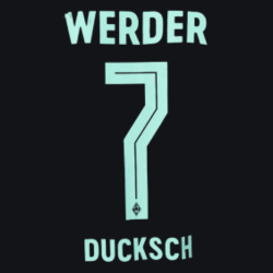 Original 24 / 25 SV WERDER BREMEN 3rd Trikot - Flock - DUCKSCH 7 - sportiger.de