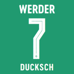 Original 24 / 25 SV WERDER BREMEN Home Trikot - Flock - DUCKSCH 7 - sportiger.de