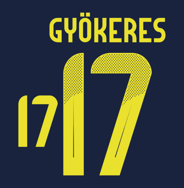 Original 24 / 25 SvFF SCHWEDEN Trikot - Flock 26cm - GYÖKERES 17 - sportiger.de