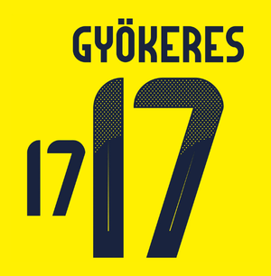 Original 24 / 25 SvFF SCHWEDEN Trikot - Flock 26cm - GYÖKERES 17 - sportiger.de