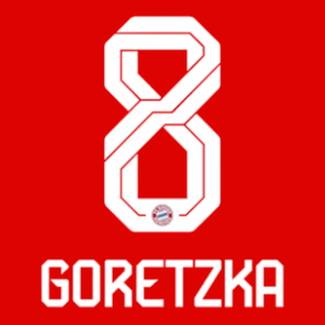 Original 25 / 26 FCB FC BAYERN MÜNCHEN Home Trikot - Flock - GORETZKA 8 - sportiger.de