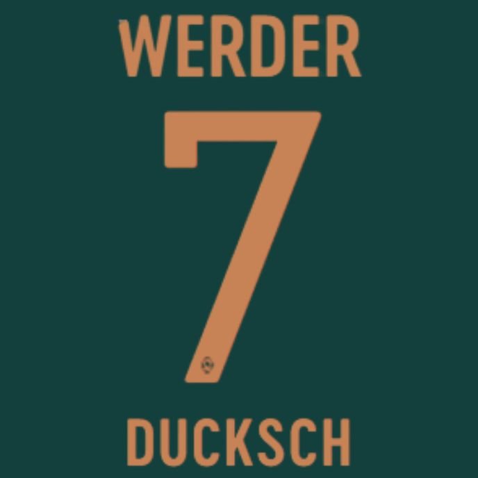 Original 25 / 26 SV WERDER BREMEN 3rd Trikot - Flock - DUCKSCH 7 - sportiger.de