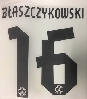 Original BVB Borussia Dortmund Trikot - Flock 17cm - BLASZCZYKOWSKI 16 - sportiger.de