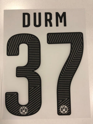 Original BVB Borussia Dortmund Trikot - Flock 17cm - DURM 37 - sportiger.de