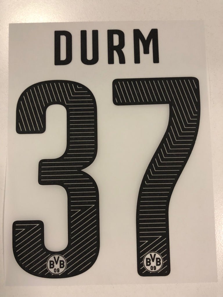 Original BVB Borussia Dortmund Trikot - Flock 17cm - DURM 37 - sportiger.de