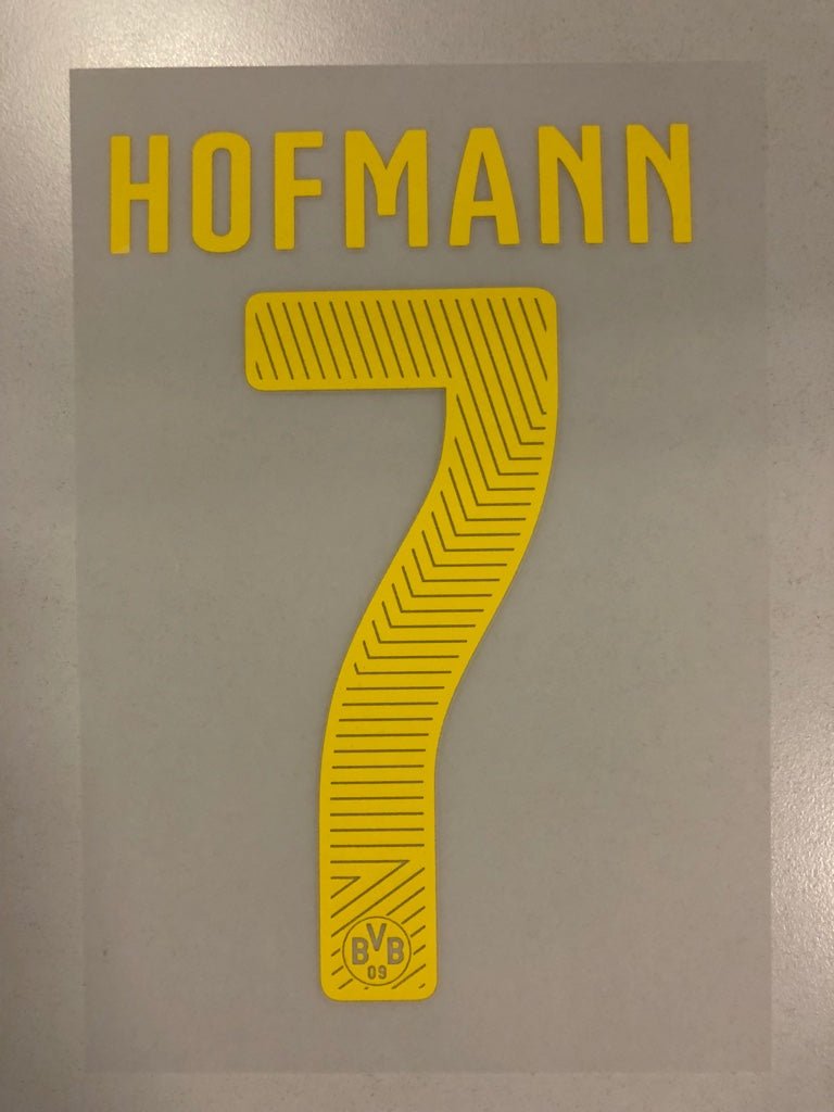 Original BVB Borussia Dortmund Trikot - Flock 17cm - HOFMANN 7 - sportiger.de