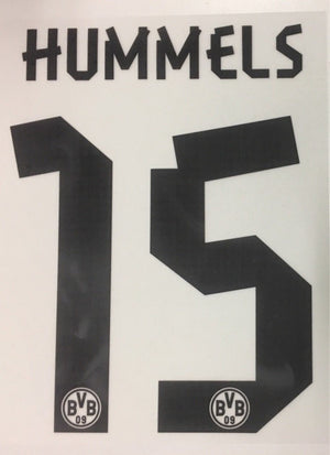 Original BVB Borussia Dortmund Trikot - Flock 17cm - HUMMELS 15 - sportiger.de