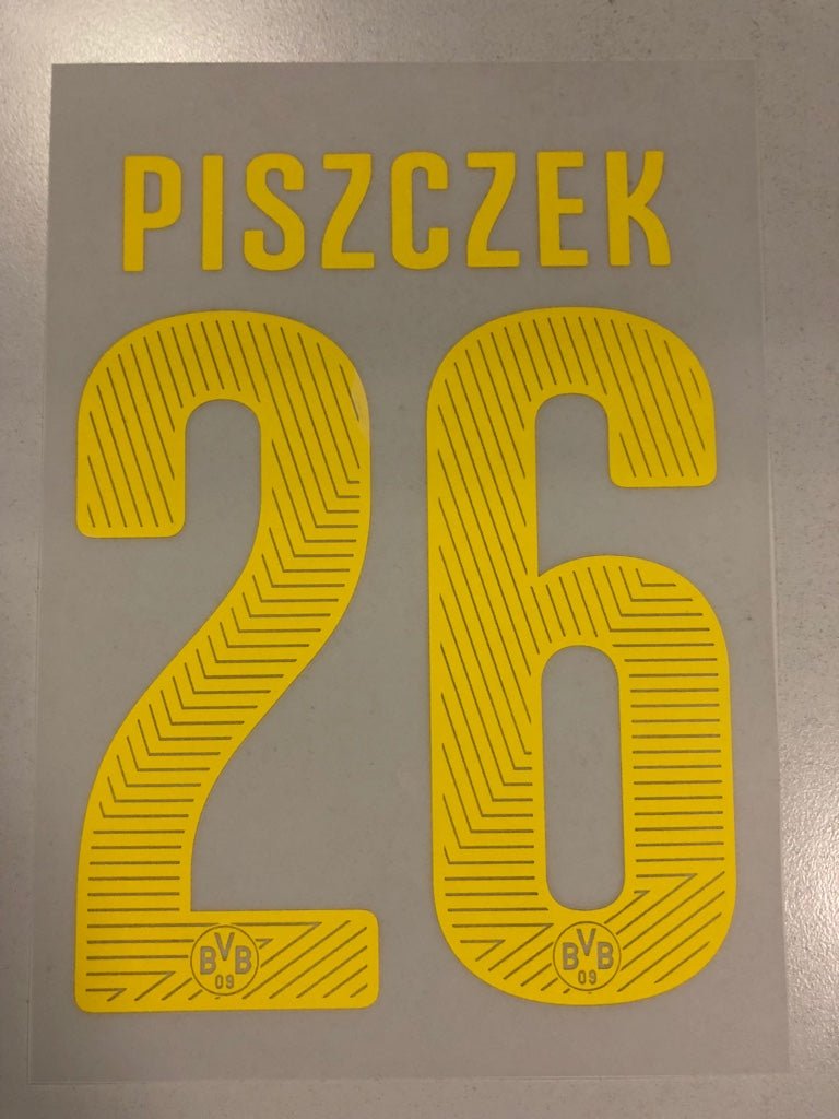 Original BVB Borussia Dortmund Trikot - Flock 17cm - PISZCZEK 26 - sportiger.de