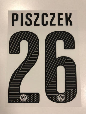 Original BVB Borussia Dortmund Trikot - Flock 17cm - PISZCZEK 26 - sportiger.de