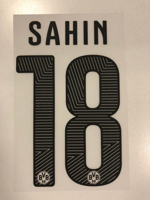 Original BVB Borussia Dortmund Trikot - Flock 17cm - SAHIN 18 - sportiger.de