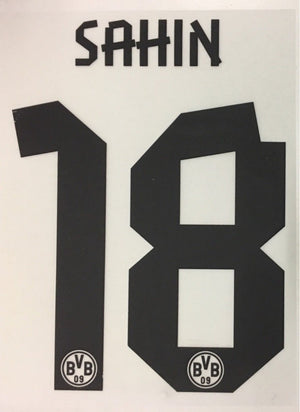 Original BVB Borussia Dortmund Trikot - Flock 17cm - SAHIN 18 - sportiger.de