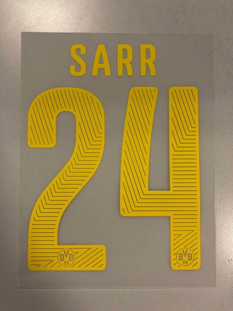 Original BVB Borussia Dortmund Trikot - Flock 17cm - SARR 24 - sportiger.de