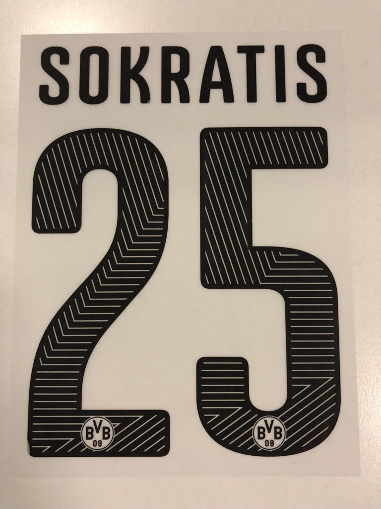 Original BVB Borussia Dortmund Trikot - Flock 17cm - SOKRATIS 25 - sportiger.de