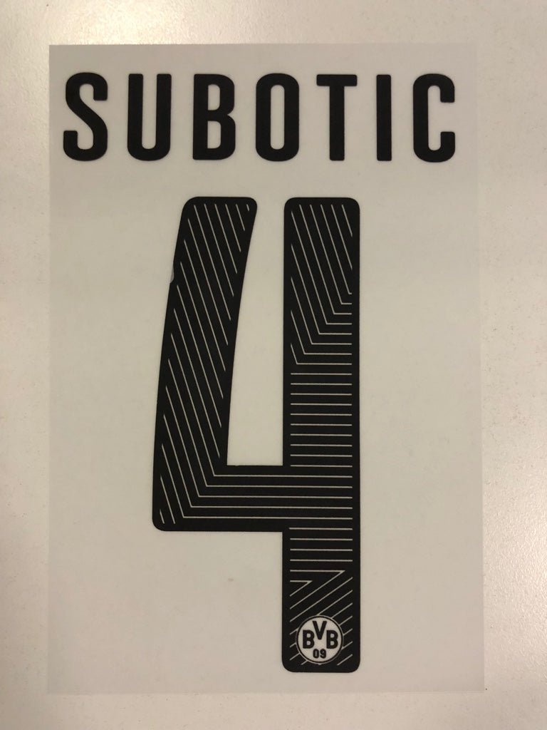 Original BVB Borussia Dortmund Trikot - Flock 17cm - SUBOTIC 4 - sportiger.de