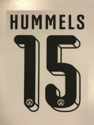 Original BVB Borussia Dortmund Trikot - Flock 18cm - HUMMELS 15 - sportiger.de