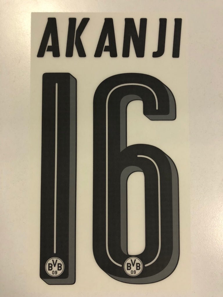 Original BVB Borussia Dortmund Trikot - Flock 20cm - AKANJI 16 - sportiger.de