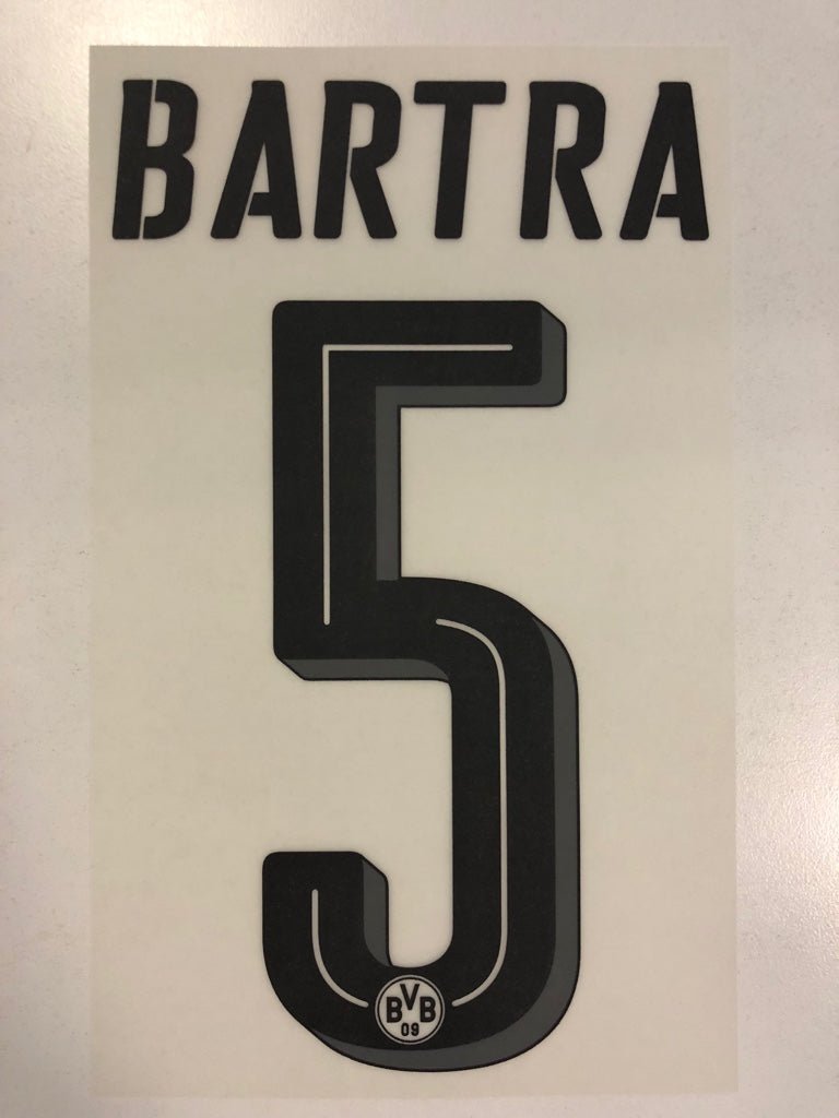 Original BVB Borussia Dortmund Trikot - Flock 20cm - BARTRA 5 - sportiger.de