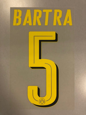 Original BVB Borussia Dortmund Trikot - Flock 20cm - BARTRA 5 - sportiger.de