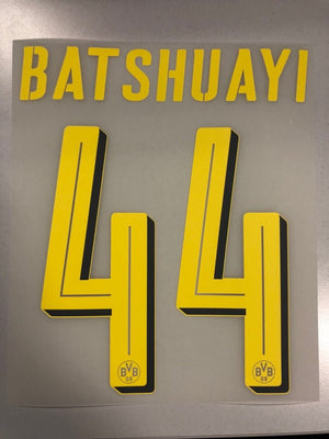Original BVB Borussia Dortmund Trikot - Flock 20cm - BATSHUAYI 44 - sportiger.de