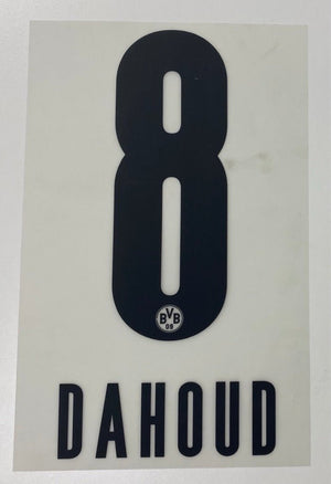 Original BVB Borussia Dortmund Trikot - Flock 20cm - DAHOUD 8 - sportiger.de