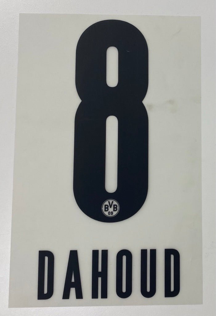 Original BVB Borussia Dortmund Trikot - Flock 20cm - DAHOUD 8 - sportiger.de
