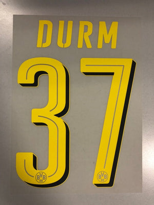 Original BVB Borussia Dortmund Trikot - Flock 20cm - DURM 37 - sportiger.de