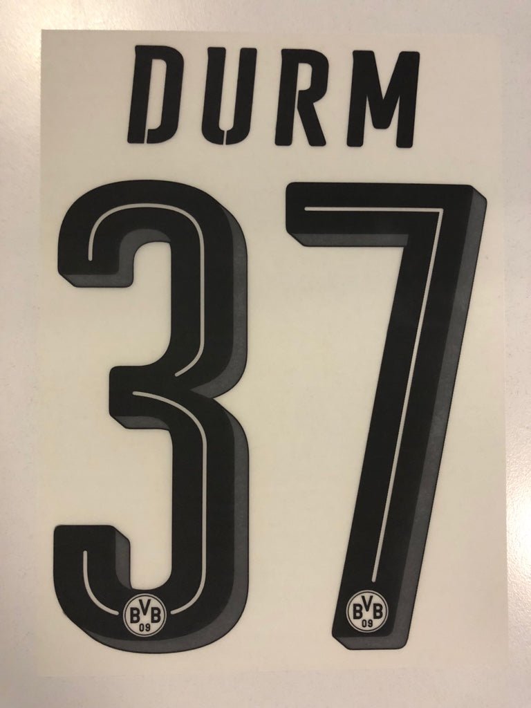 Original BVB Borussia Dortmund Trikot - Flock 20cm - DURM 37 - sportiger.de