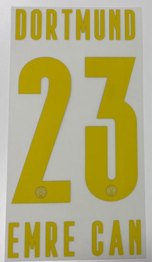 Original BVB Borussia Dortmund Trikot - Flock 20cm - EMRE CAN 23 - sportiger.de