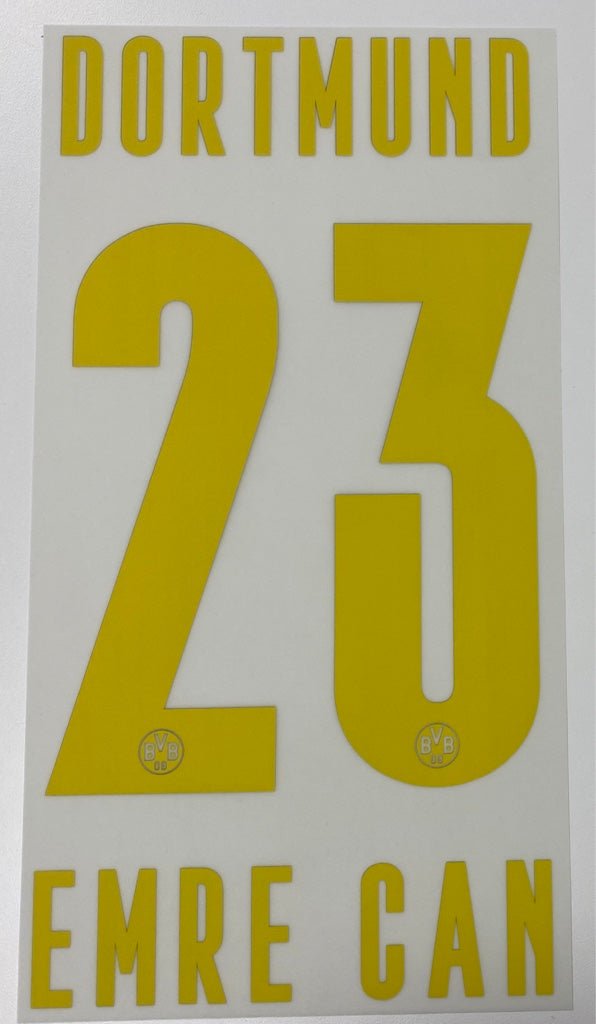 Original BVB Borussia Dortmund Trikot - Flock 20cm - EMRE CAN 23 - sportiger.de