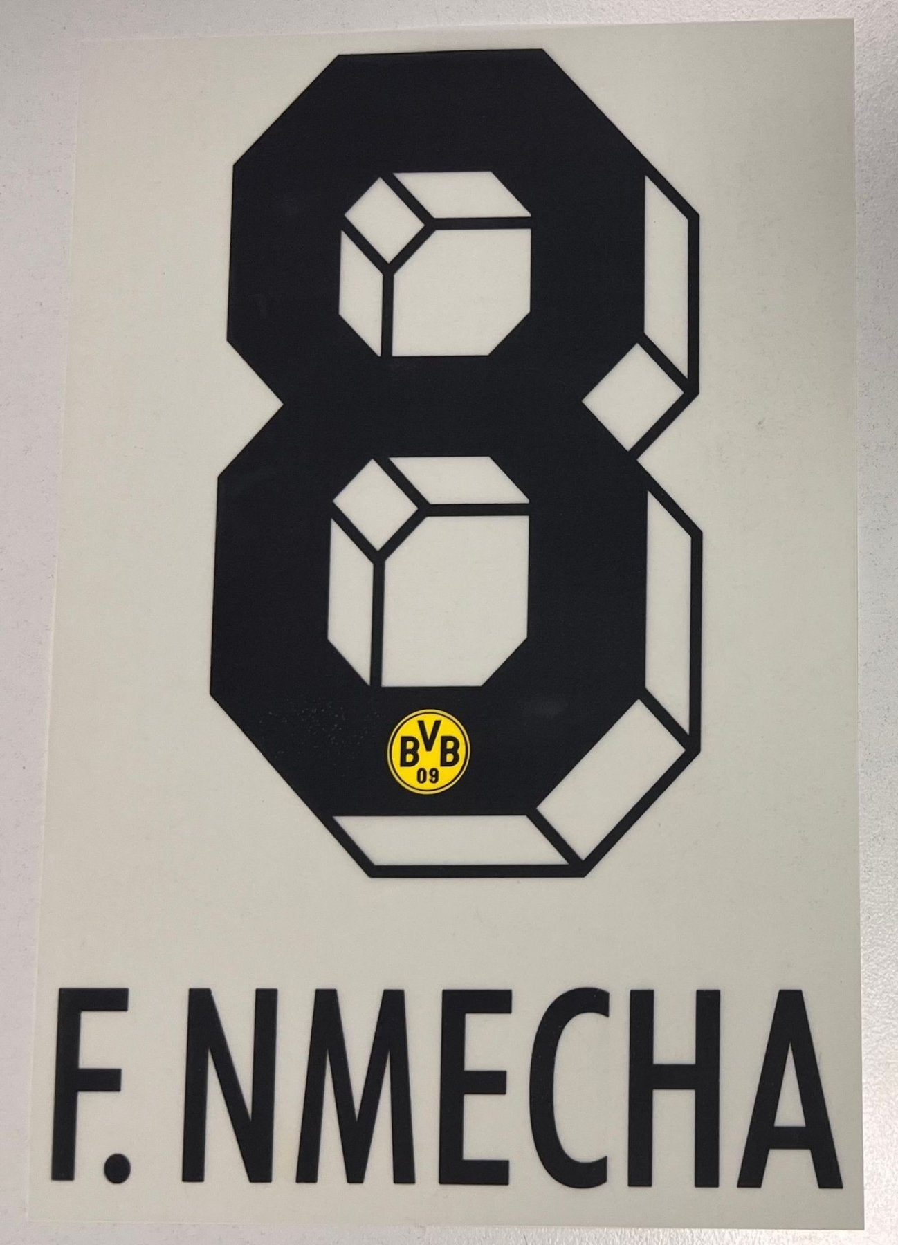 Original BVB Borussia Dortmund Trikot - Flock 20cm - F. NMECHA 8 - sportiger.de
