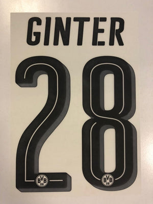 Original BVB Borussia Dortmund Trikot - Flock 20cm - GINTER 28 - sportiger.de