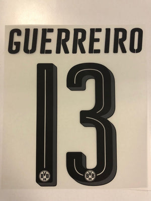 Original BVB Borussia Dortmund Trikot - Flock 20cm - GUERREIRO 13 - sportiger.de