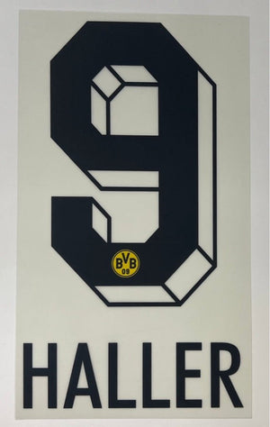 Original BVB Borussia Dortmund Trikot - Flock 20cm - HALLER 9 - sportiger.de