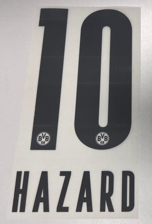 Original BVB Borussia Dortmund Trikot - Flock 20cm - HAZARD 10 - sportiger.de