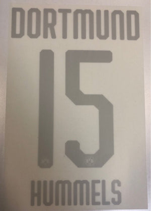 Original BVB Borussia Dortmund Trikot - Flock 20cm - HUMMELS 15 - sportiger.de