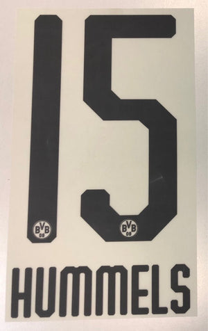 Original BVB Borussia Dortmund Trikot - Flock 20cm - HUMMELS 15 - sportiger.de