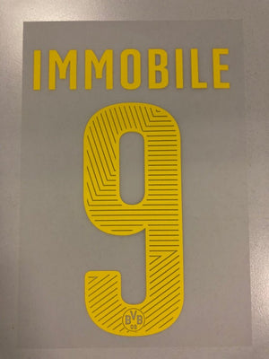 Original BVB Borussia Dortmund Trikot - Flock 20cm - IMMOBILE 9 - sportiger.de