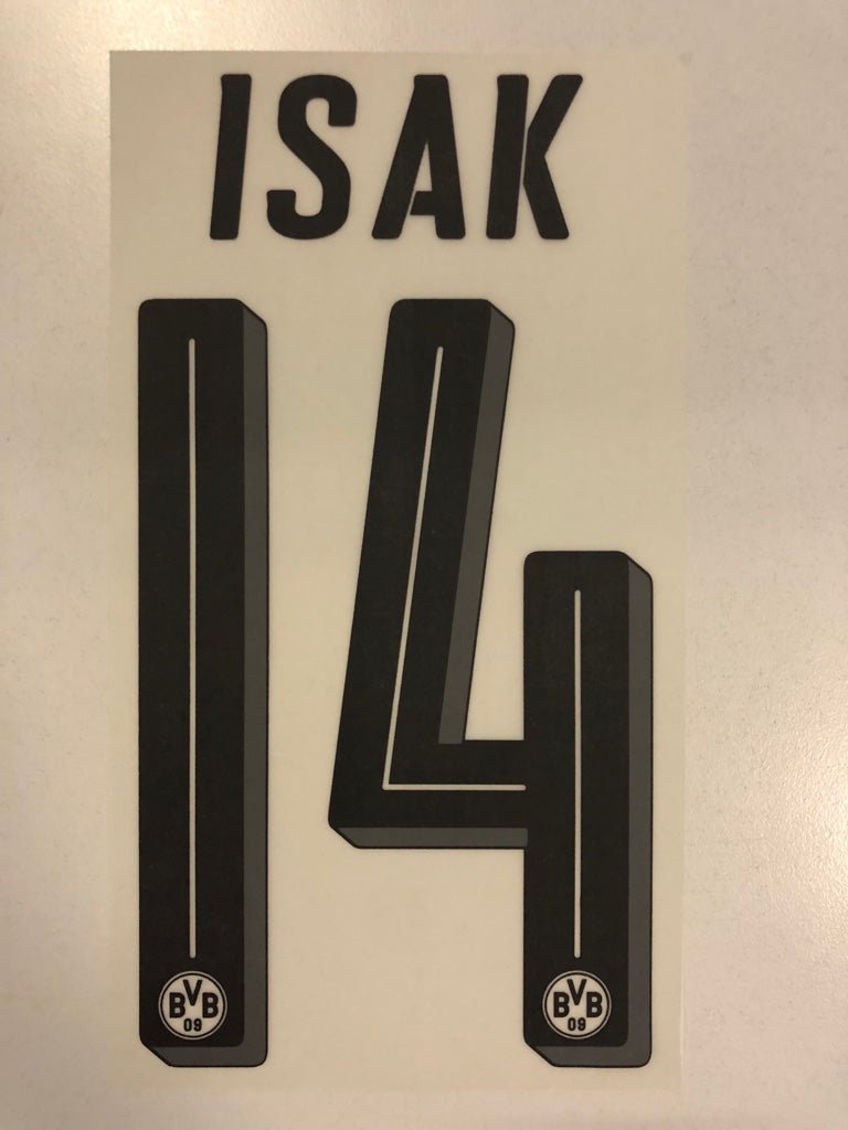 Original BVB Borussia Dortmund Trikot - Flock 20cm - ISAK 14 - sportiger.de