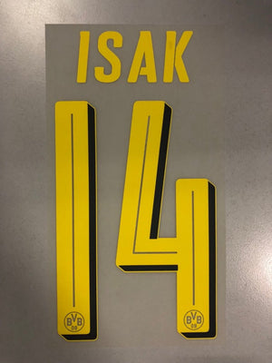 Original BVB Borussia Dortmund Trikot - Flock 20cm - ISAK 14 - sportiger.de