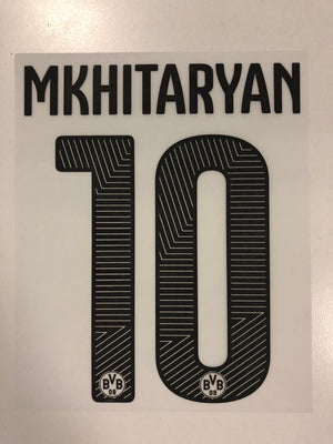 Original BVB Borussia Dortmund Trikot - Flock 20cm - MKHITARYAN 10 - sportiger.de