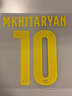 Original BVB Borussia Dortmund Trikot - Flock 20cm - MKHITARYAN 10 - sportiger.de