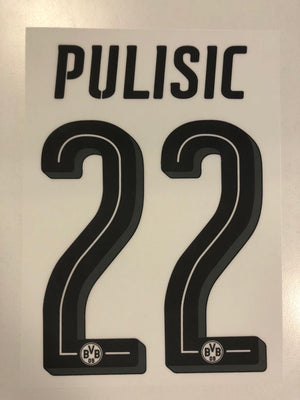 Original BVB Borussia Dortmund Trikot - Flock 20cm - PULISIC 22 - sportiger.de